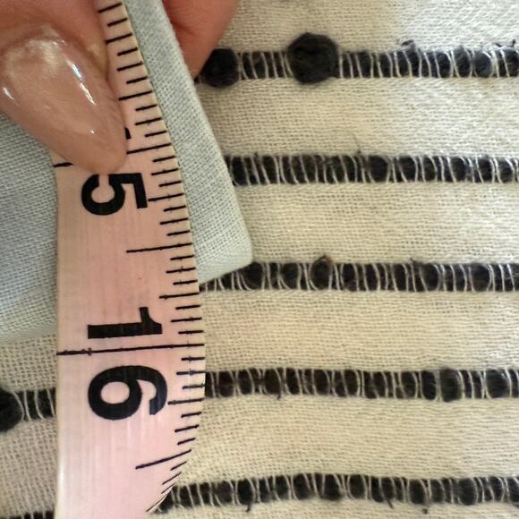 FRANCE 1 90s Vintage Light Blue Linen Wide leg pants wavy hem Ankle Length 4 - Picture 6 of 6